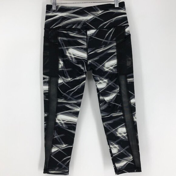 Victoria Sport Athletic leggings in Black with White Streaks Accent Size M - Picture 3 of 13